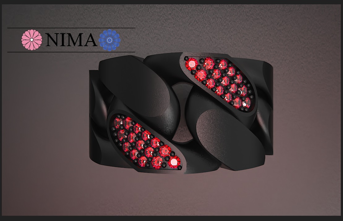 Midnight Sparkle Ring Free 3D print model_1
