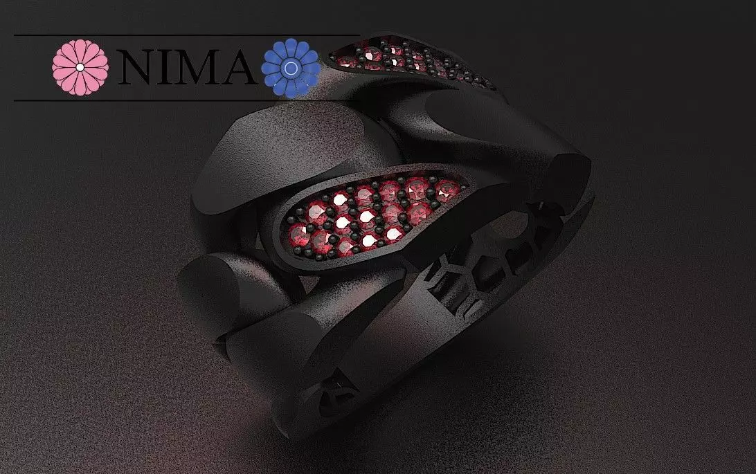 Midnight Sparkle Ring Free 3D print model_0