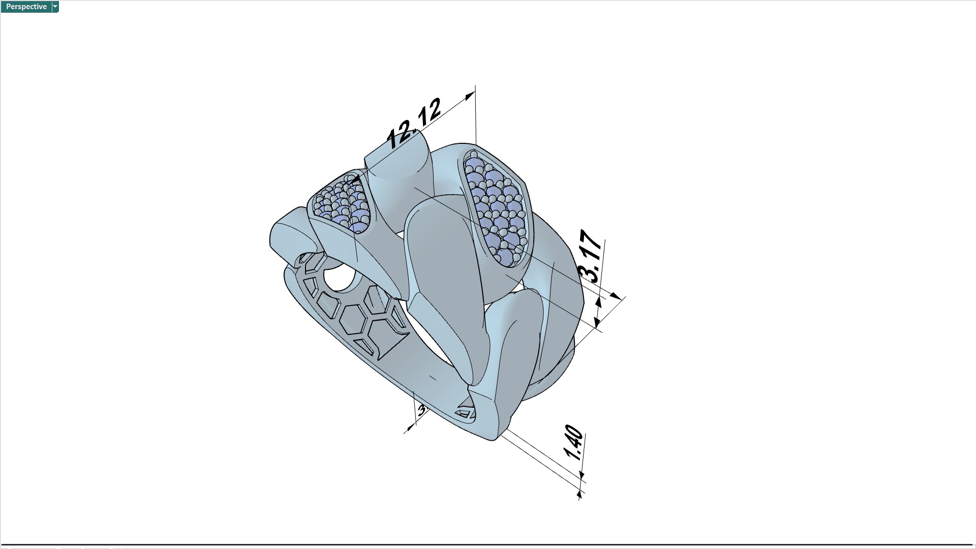 Midnight Sparkle Ring Free 3D print model_4
