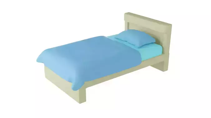 3D Cartoon Mattress Set With Rig 3D model 3D Cartoon Mattress Set With Rig 3D model