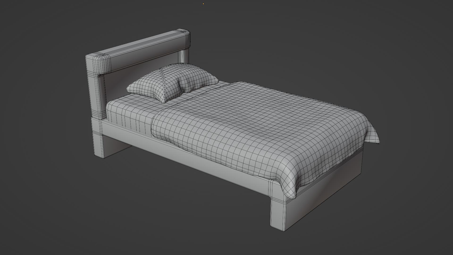 3D Cartoon Mattress Set With Rig 3D model_15