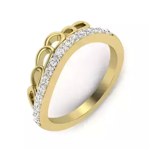 Women Diamond Ring 3dm STL  Render Details - PR-213 DIA