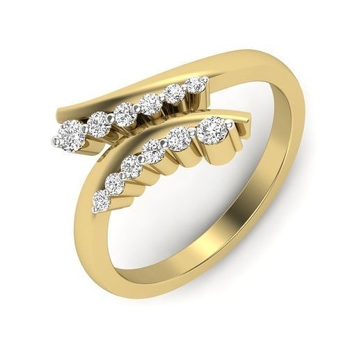 Women Diamond Ring 3dm STL  Render Details - PR-215 DIA 3D print model