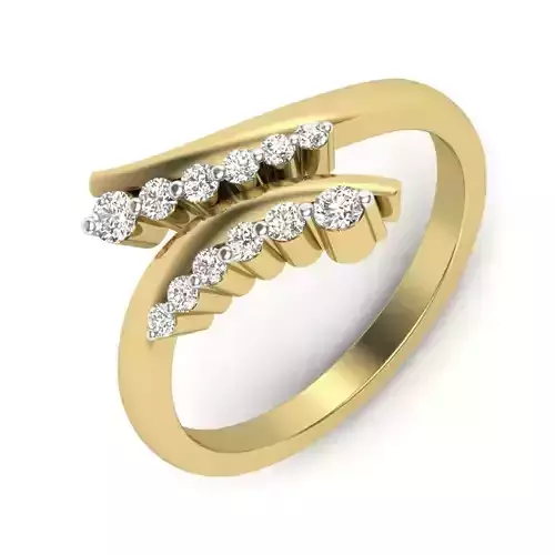 Women Diamond Ring 3dm STL  Render Details - PR-215 DIA
