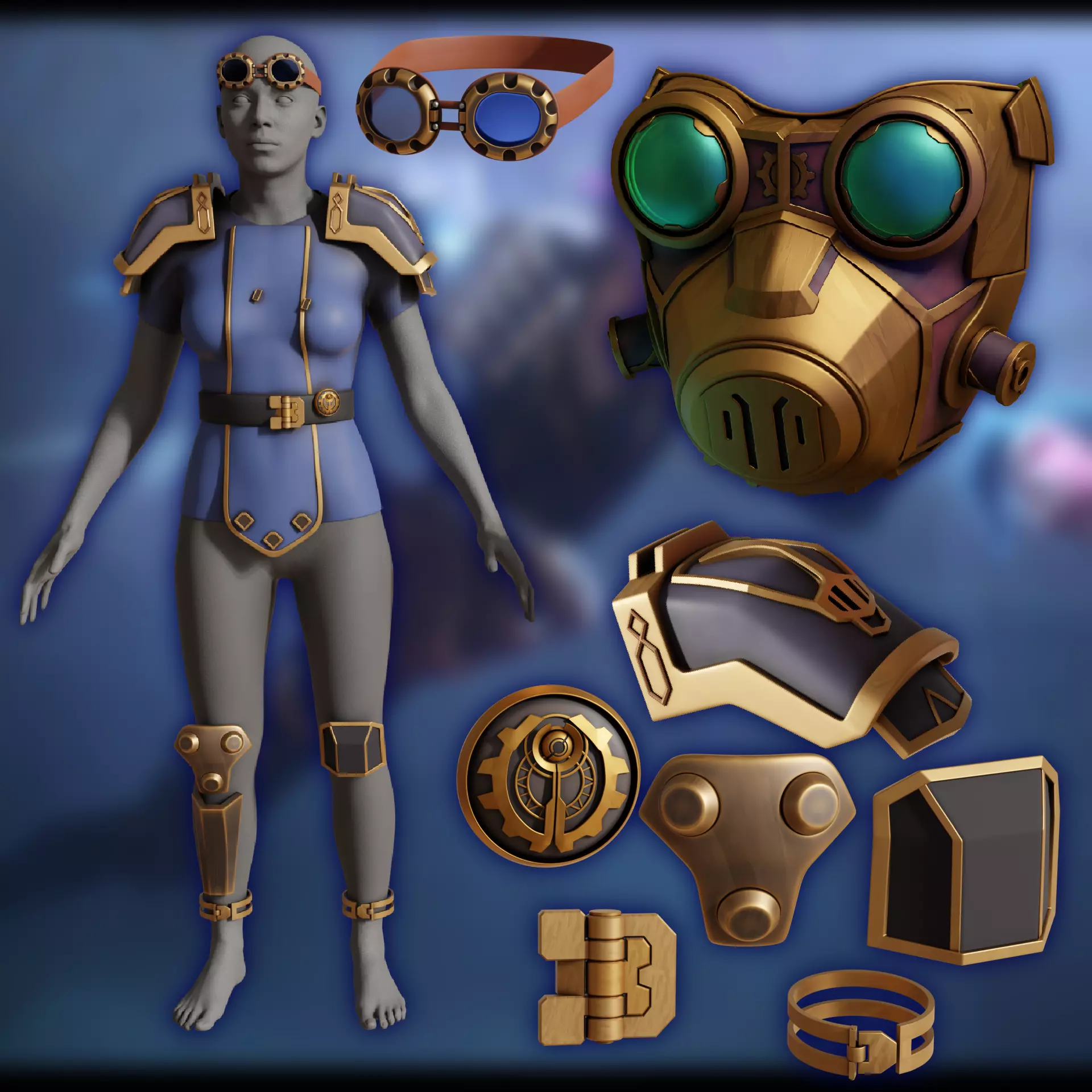 Enforcer Vi GAS MASK Arcane cosplay armor Accessories 3D print model_0