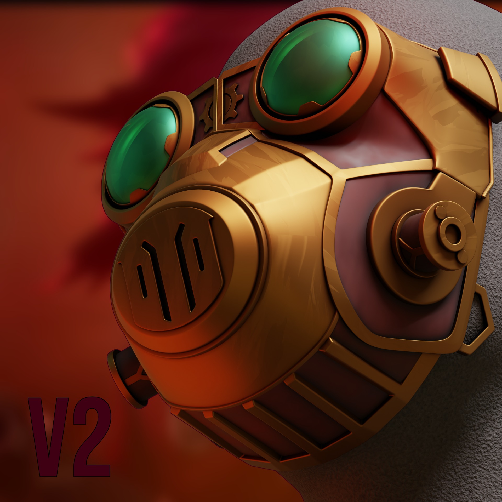 Enforcer Vi GAS MASK Arcane cosplay armor Accessories 3D print model_13