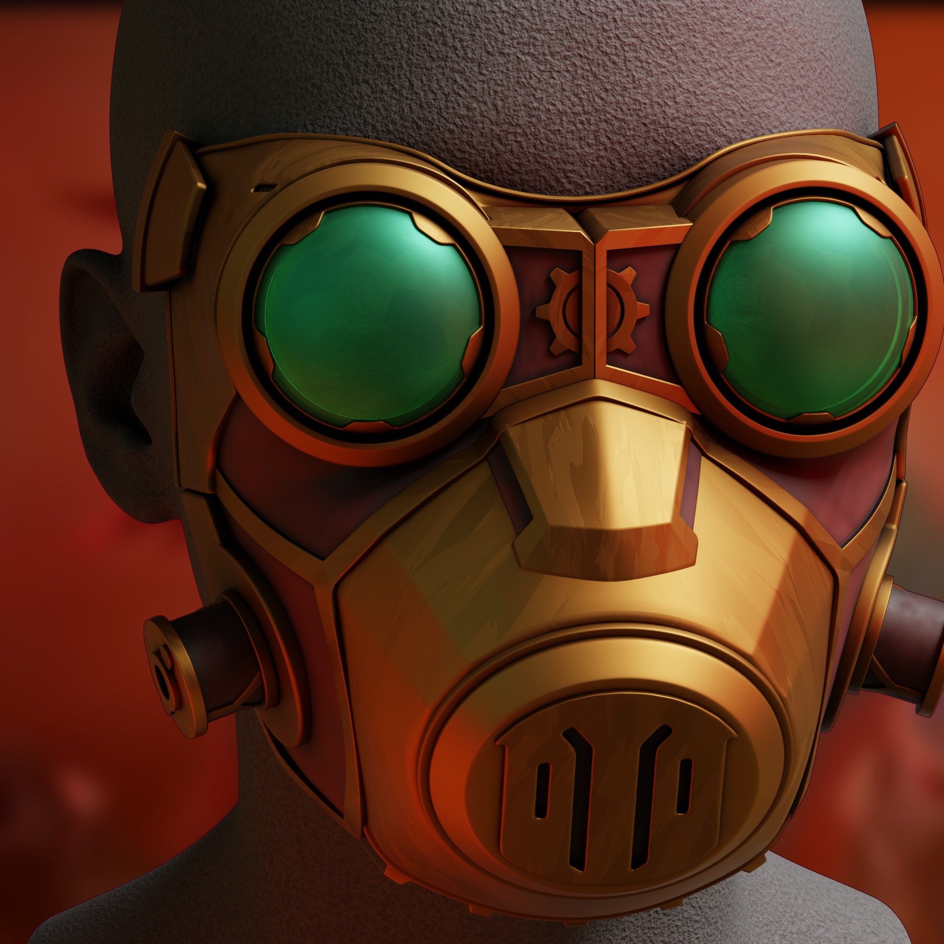 Enforcer Vi GAS MASK Arcane cosplay armor Accessories 3D print model_11