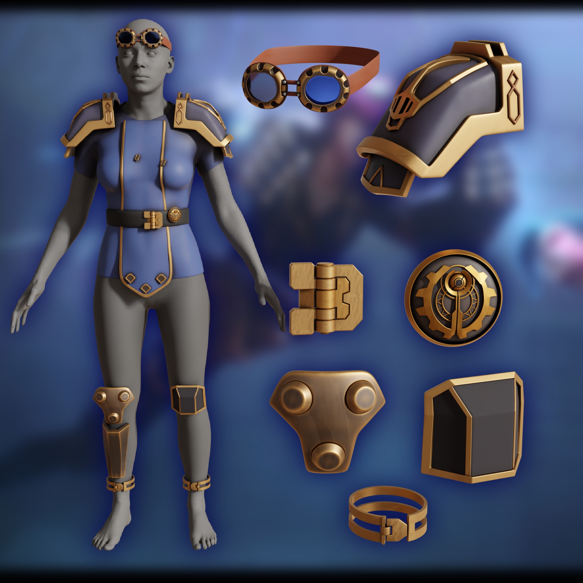 Enforcer Vi GAS MASK Arcane cosplay armor Accessories 3D print model_14