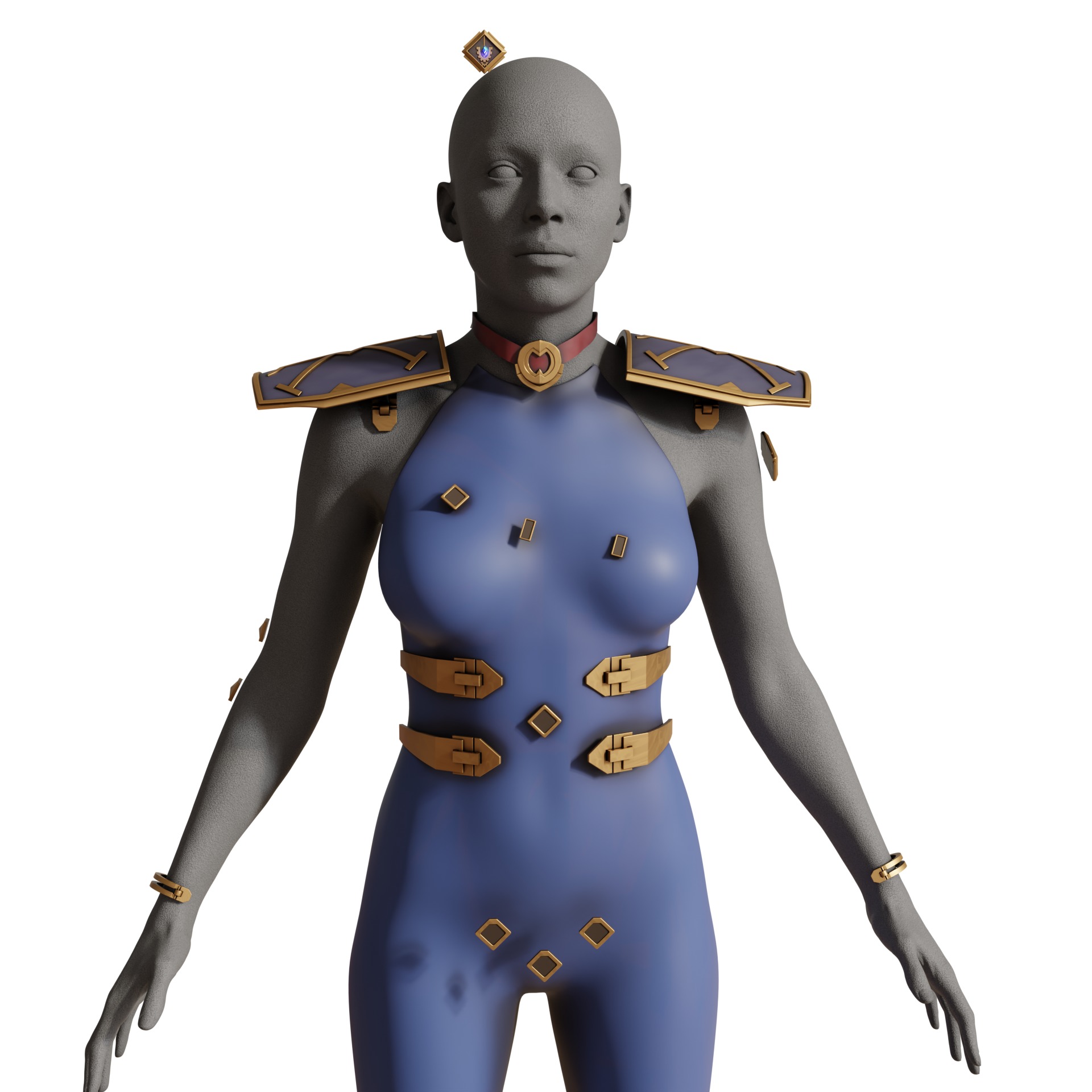 ENFORCER CAITLYN armor ACCESSORIES mechanism shoulder ARCANE 3D print model_16