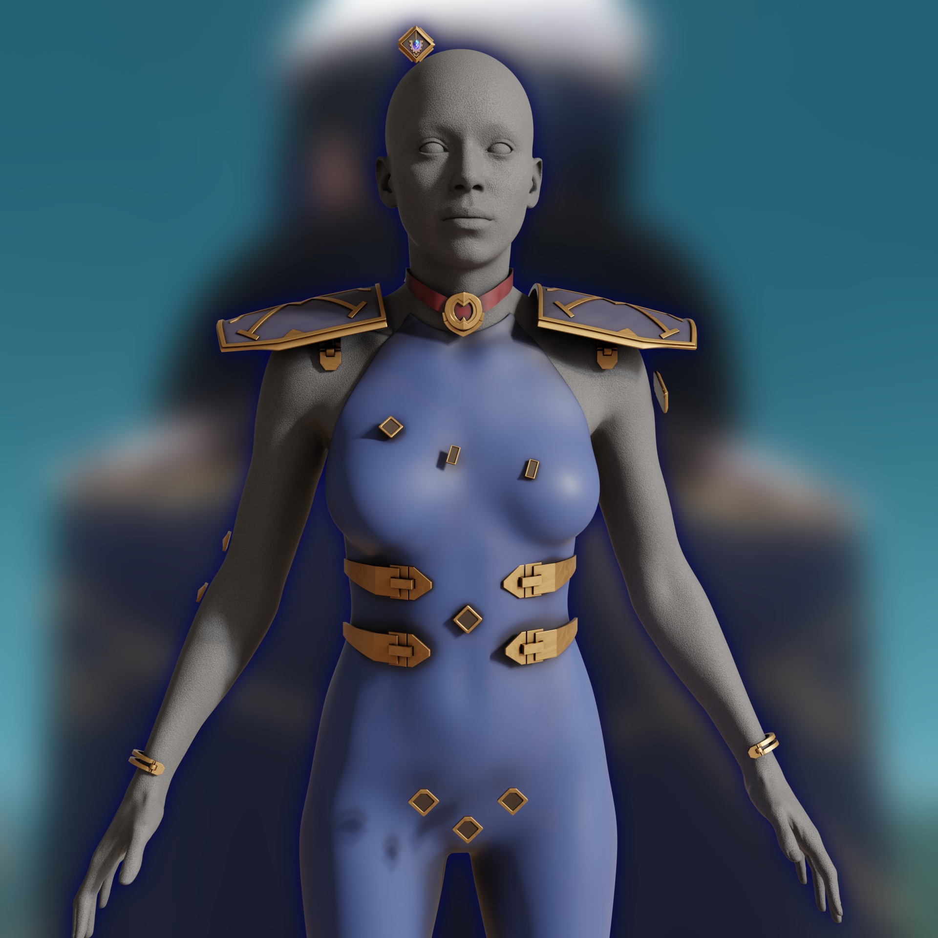 ENFORCER CAITLYN armor ACCESSORIES mechanism shoulder ARCANE 3D print model_13