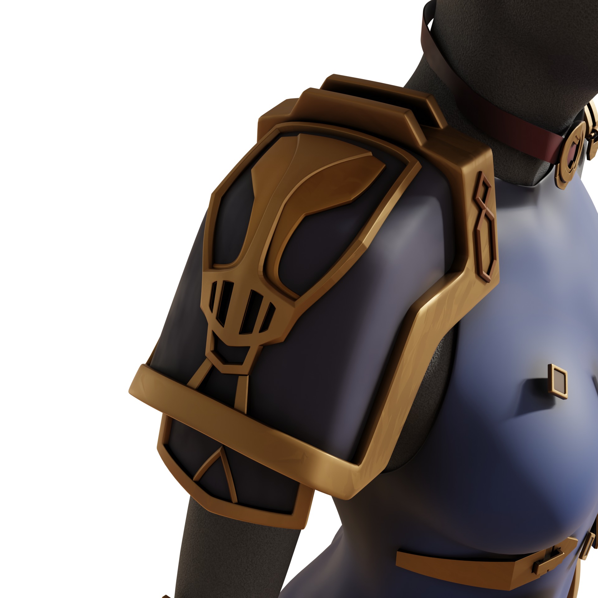 ENFORCER CAITLYN armor ACCESSORIES mechanism shoulder ARCANE 3D print model_7