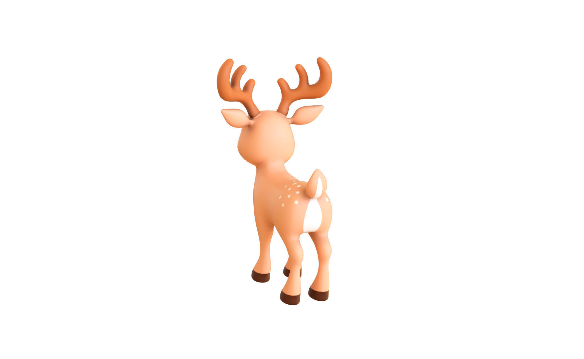 Reindeer cute 5 3d print stl  3D print model_8