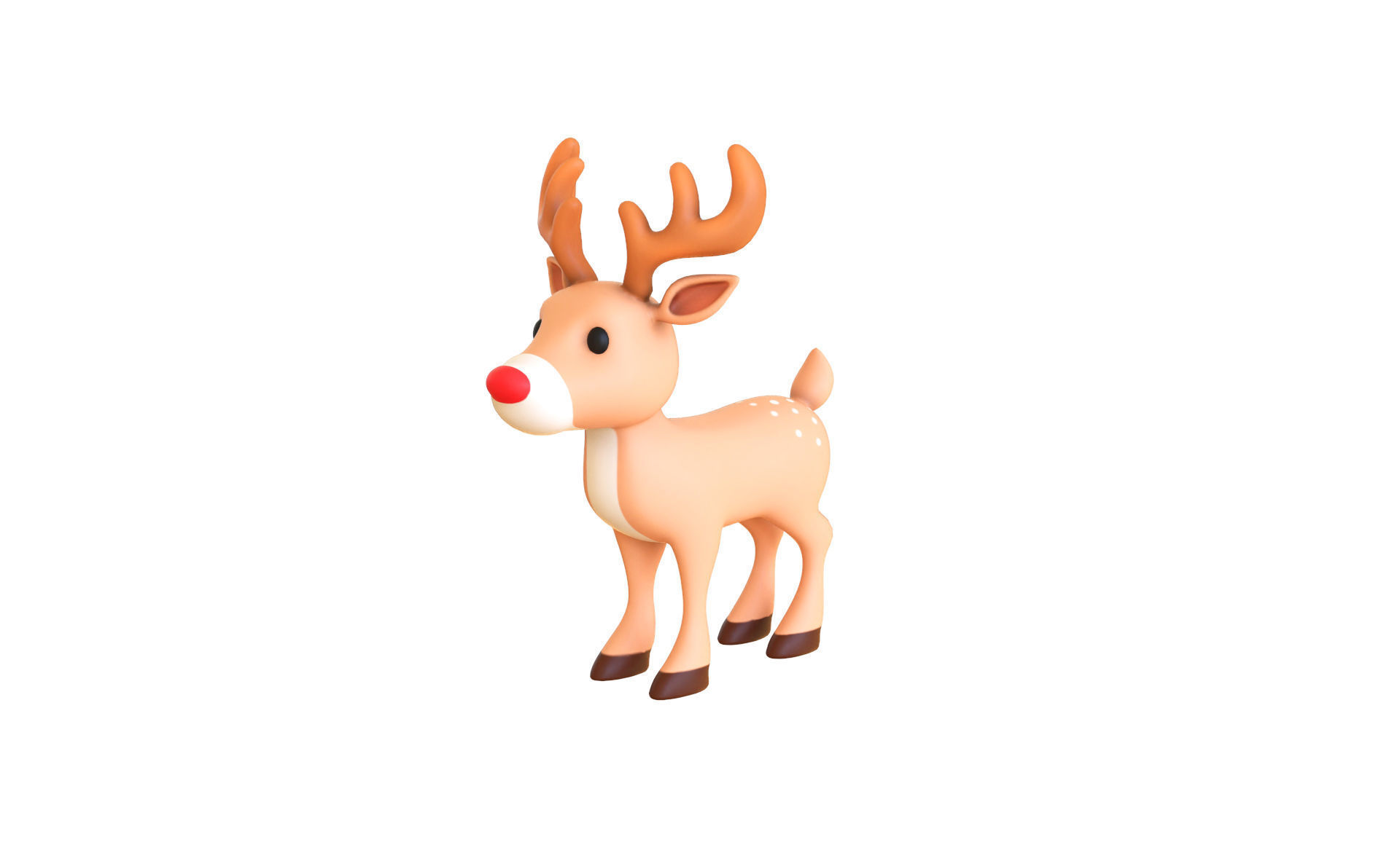 Reindeer cute 5 3d print stl  3D print model_6