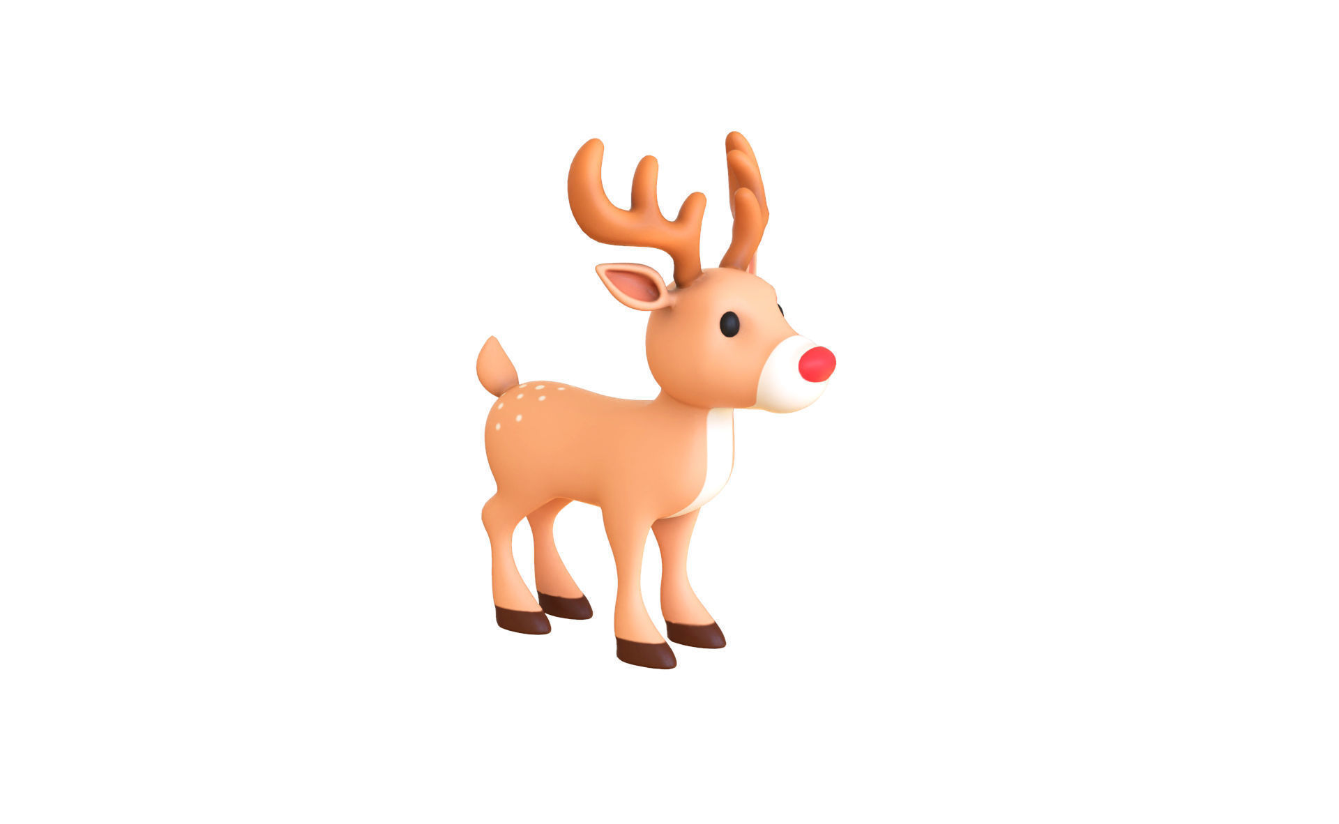 Reindeer cute 5 3d print stl  3D print model_9