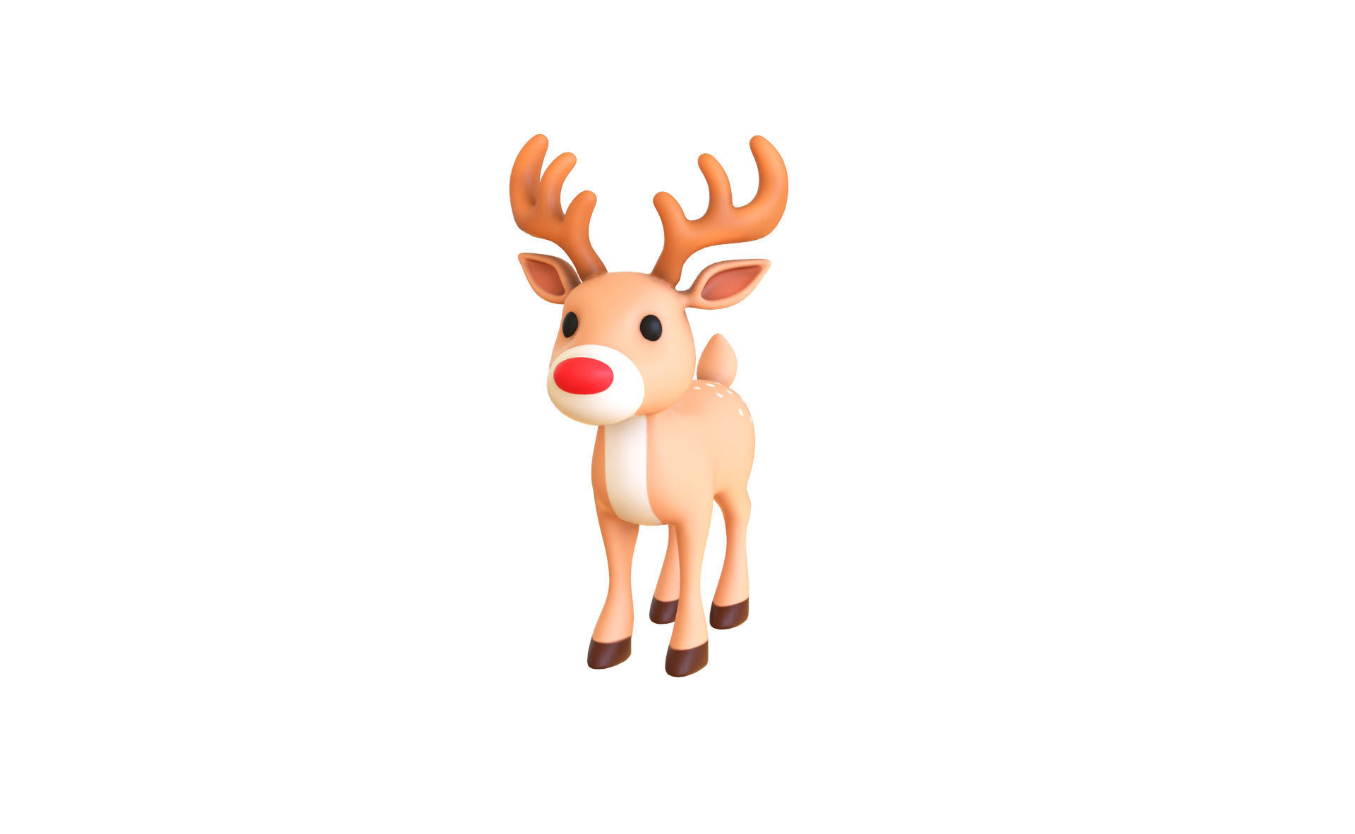 Reindeer cute 5 3d print stl  3D print model_5