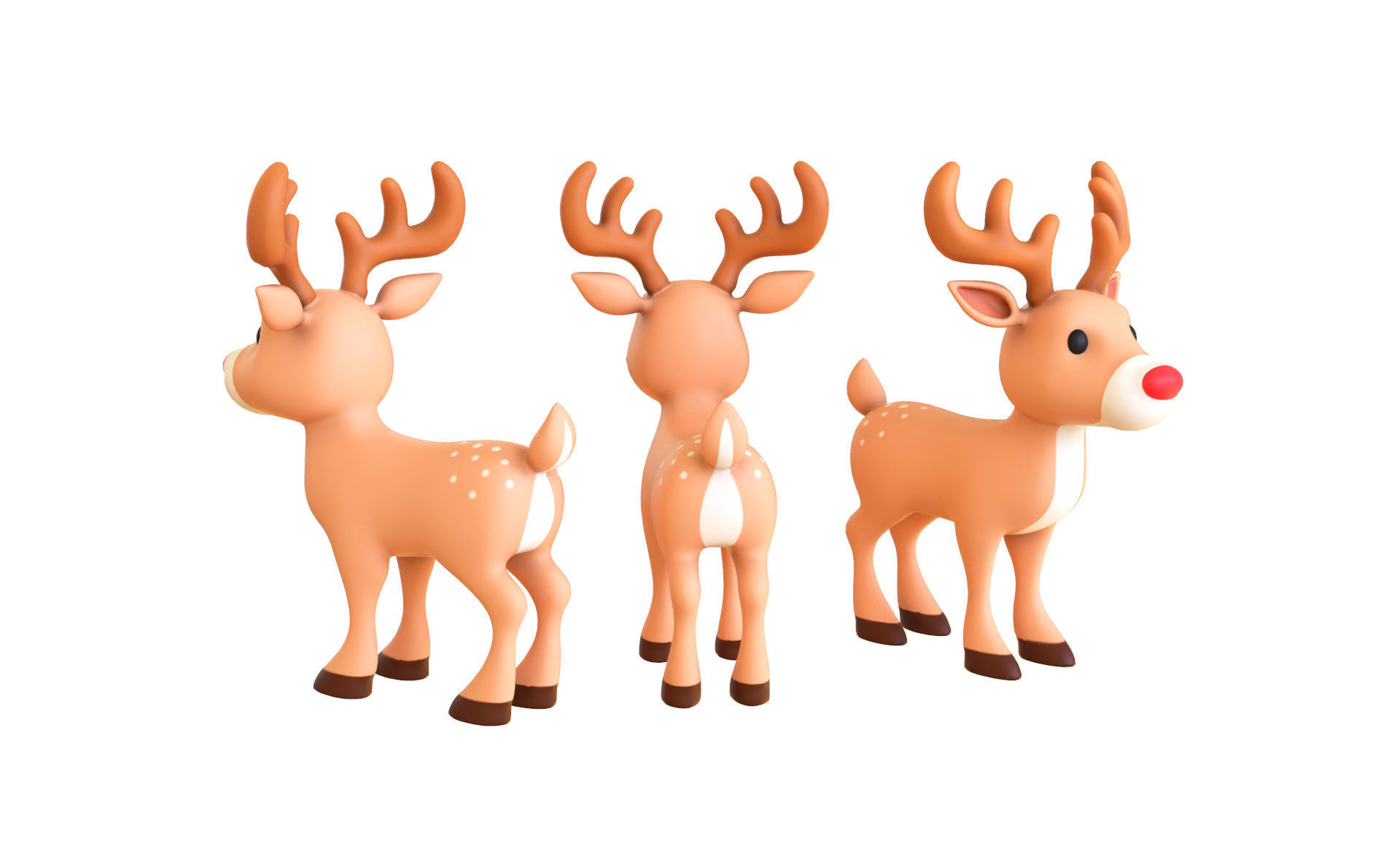 Reindeer cute 5 3d print stl  3D print model_2