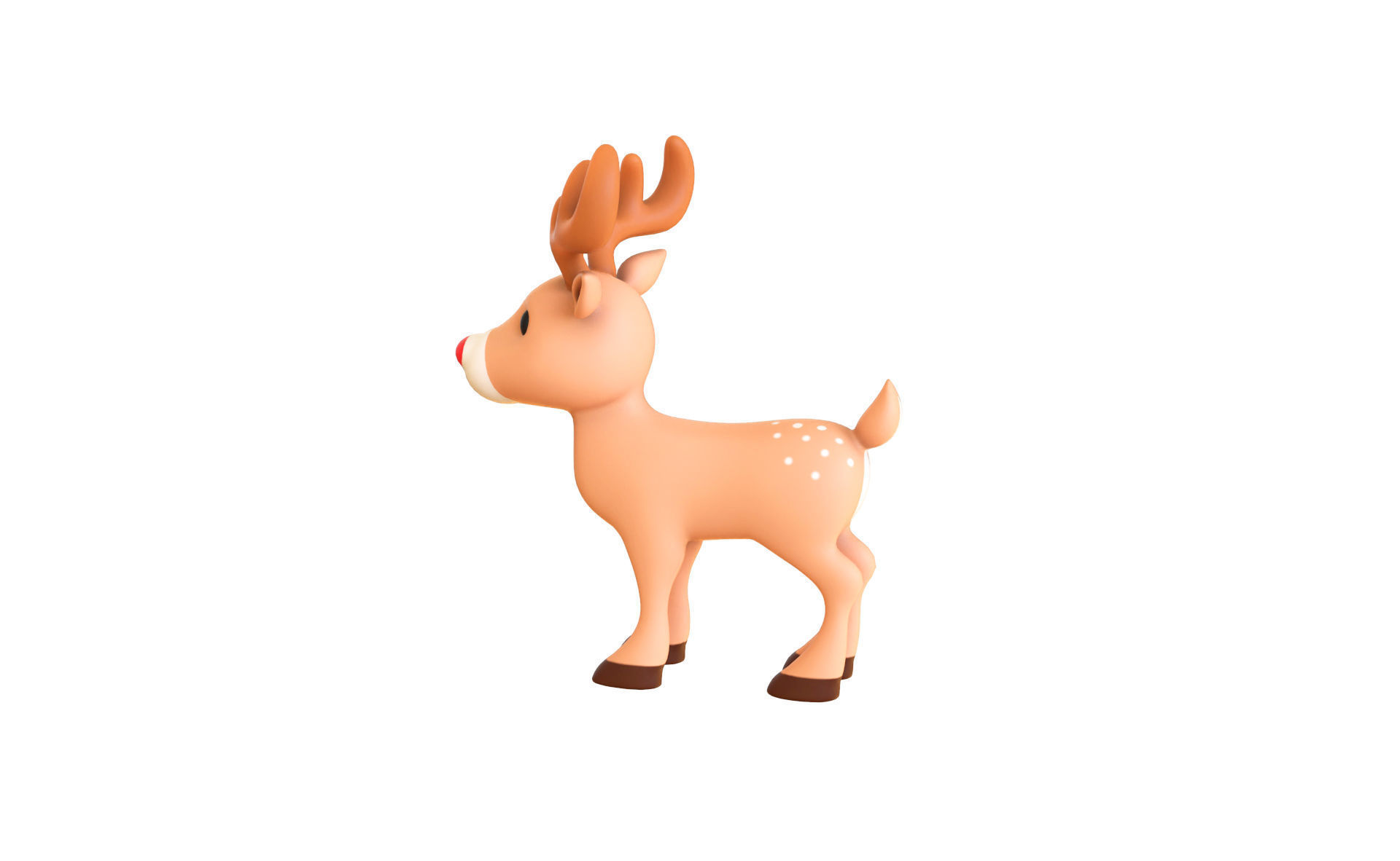 Reindeer cute 5 3d print stl  3D print model_7