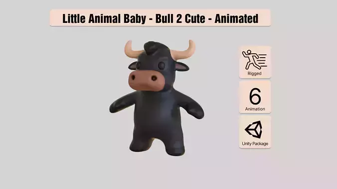 Little animal baby - Bull 2 cute - Animated 