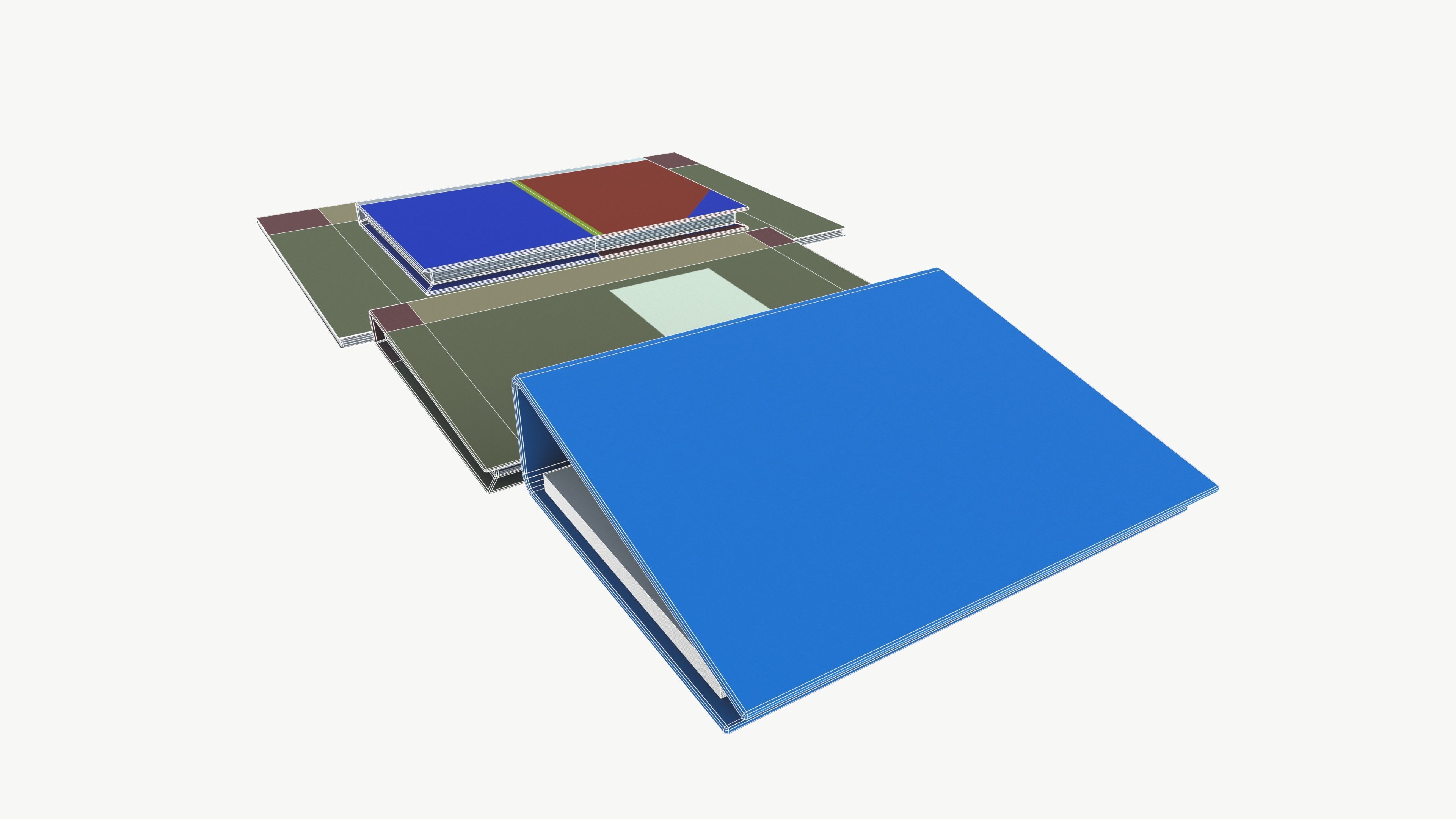 Records and Files Low-poly 3D model_8