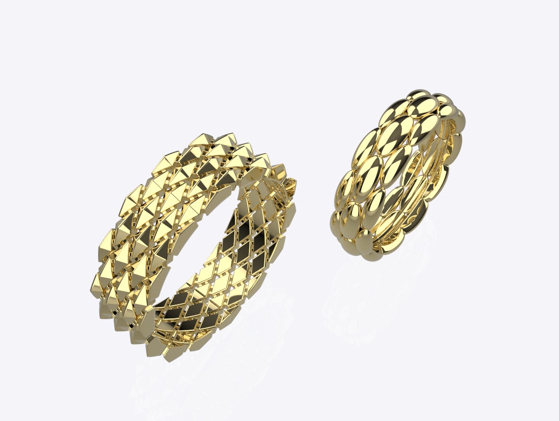 Wedding ring 3D print model_5