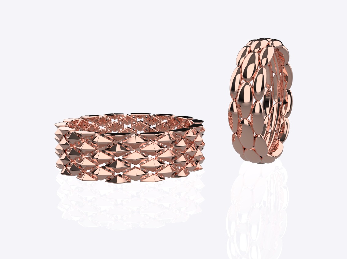 Wedding ring 3D print model_12