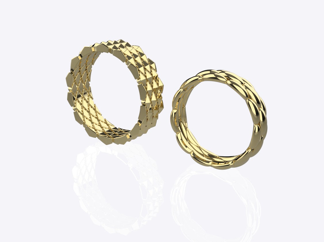 Wedding ring 3D print model_1