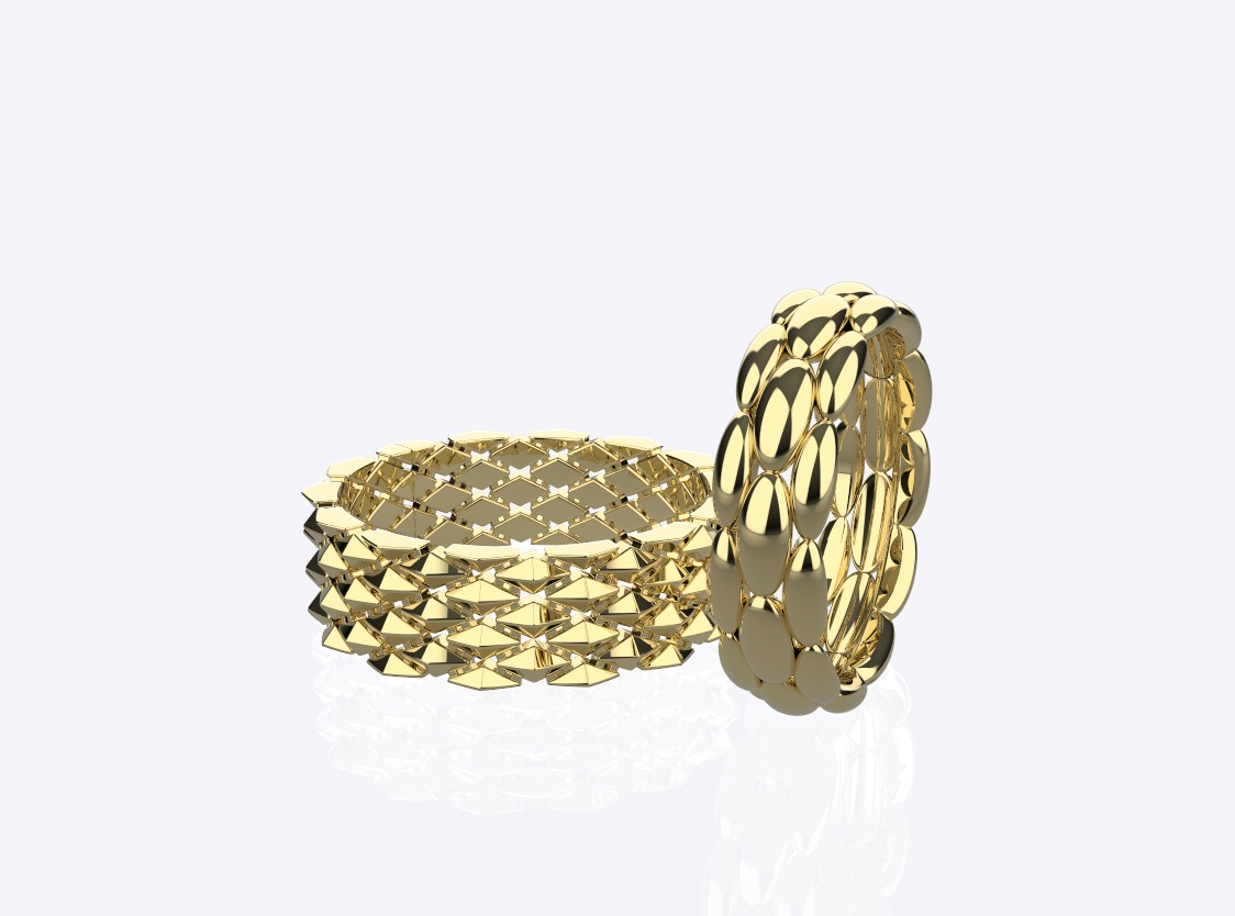 Wedding ring 3D print model_3