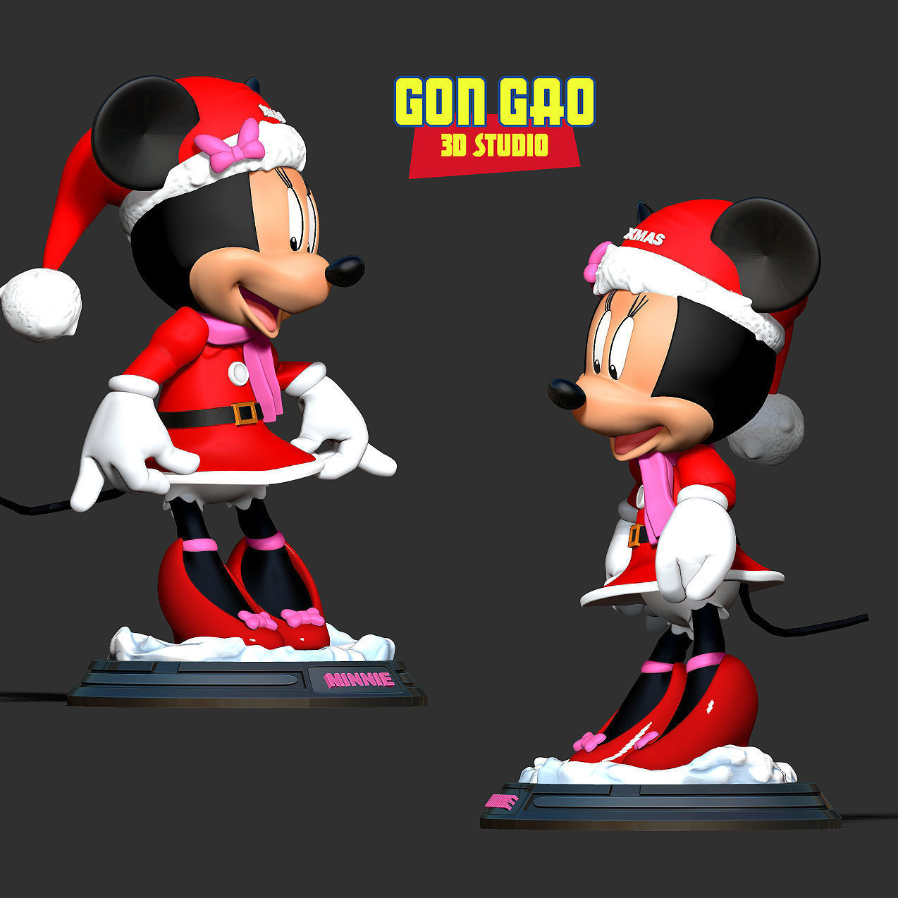 Santa Minnie 3D print model_5