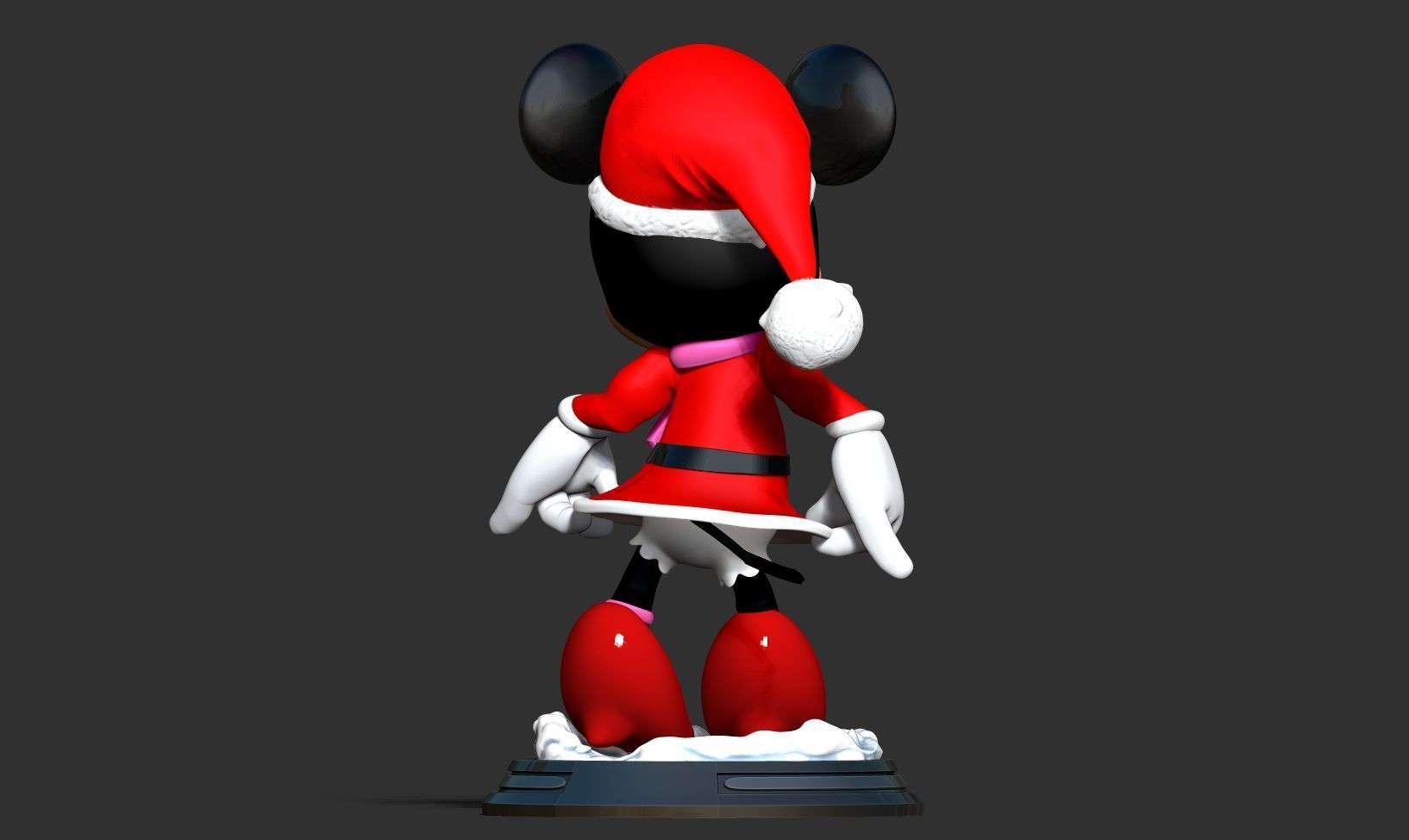 Santa Minnie 3D print model_7
