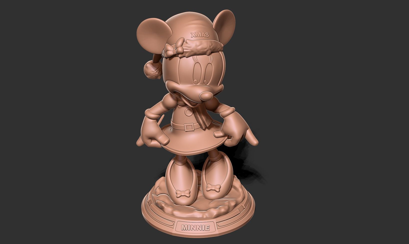 Santa Minnie 3D print model_16