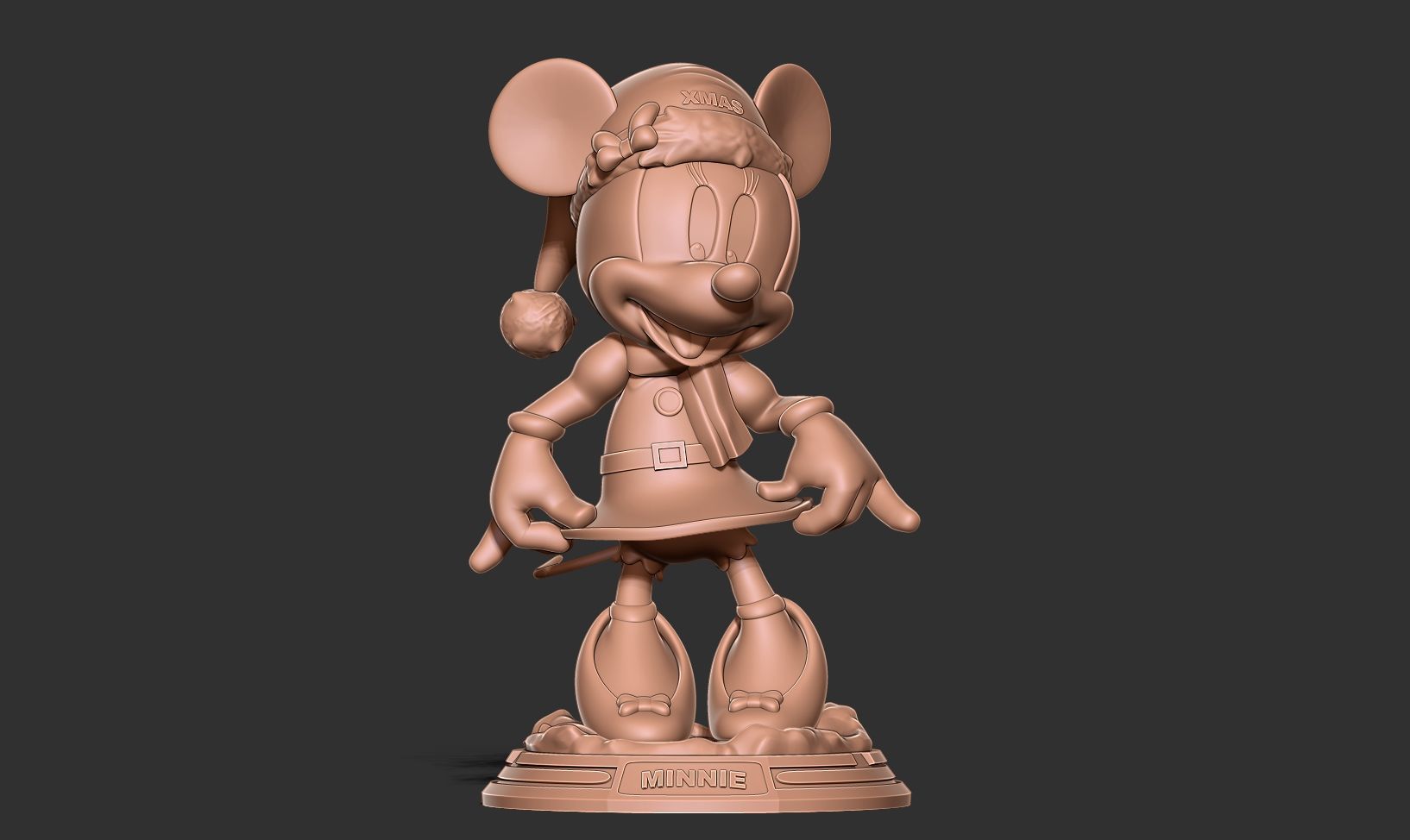 Santa Minnie 3D print model_11