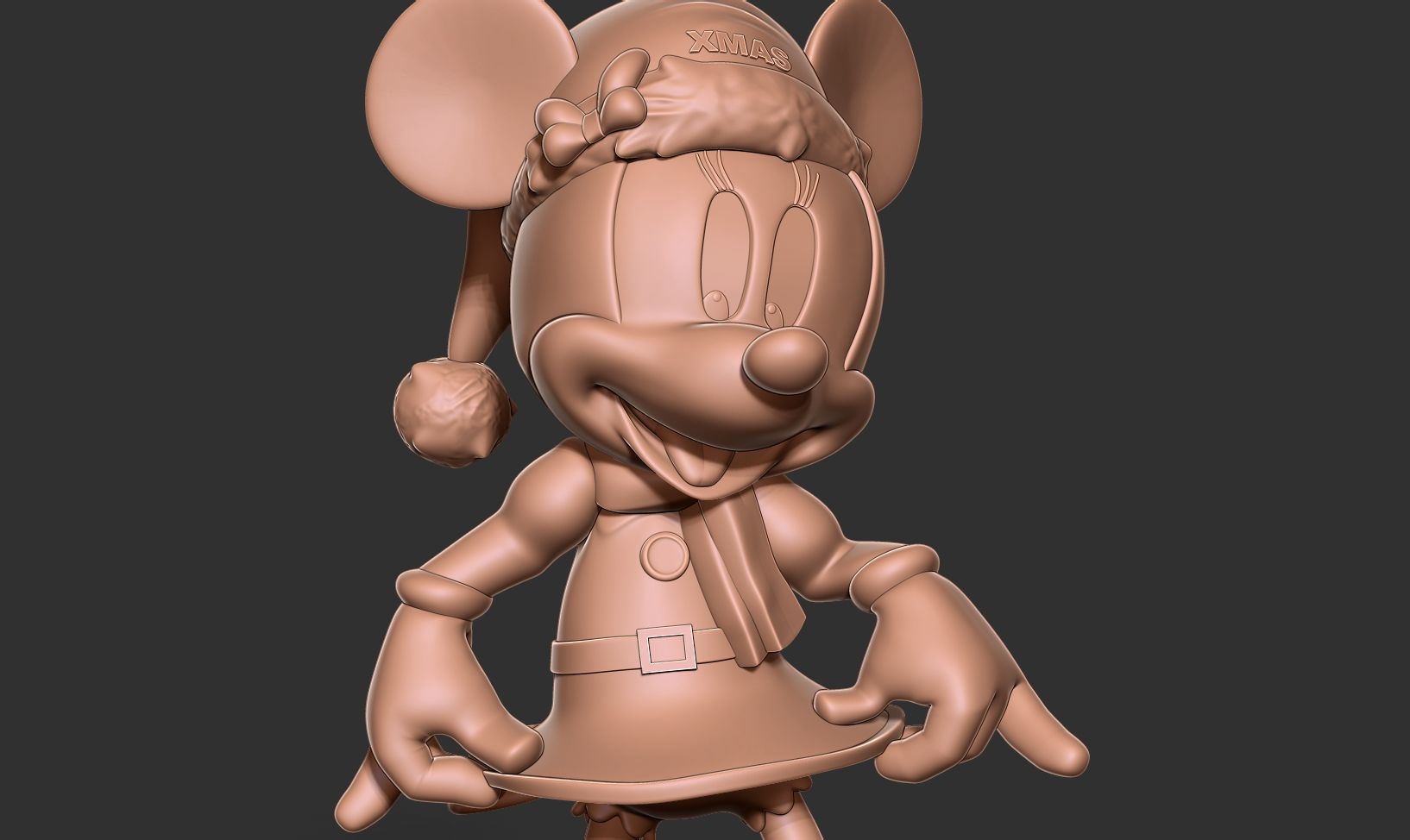 Santa Minnie 3D print model_6