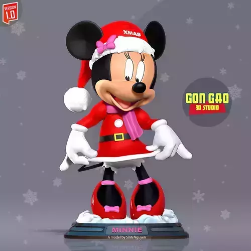 Santa Minnie 3D print model