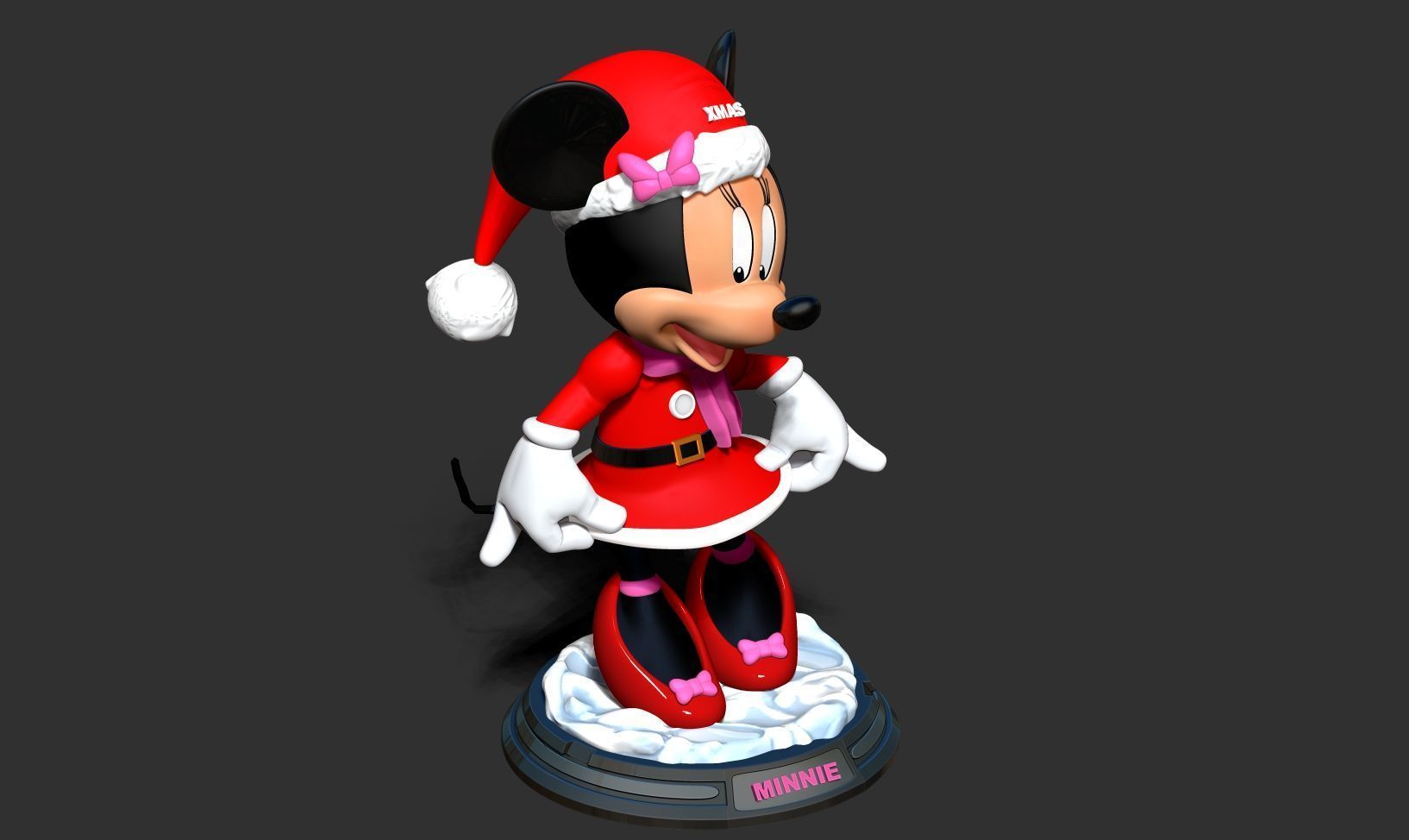 Santa Minnie 3D print model_15