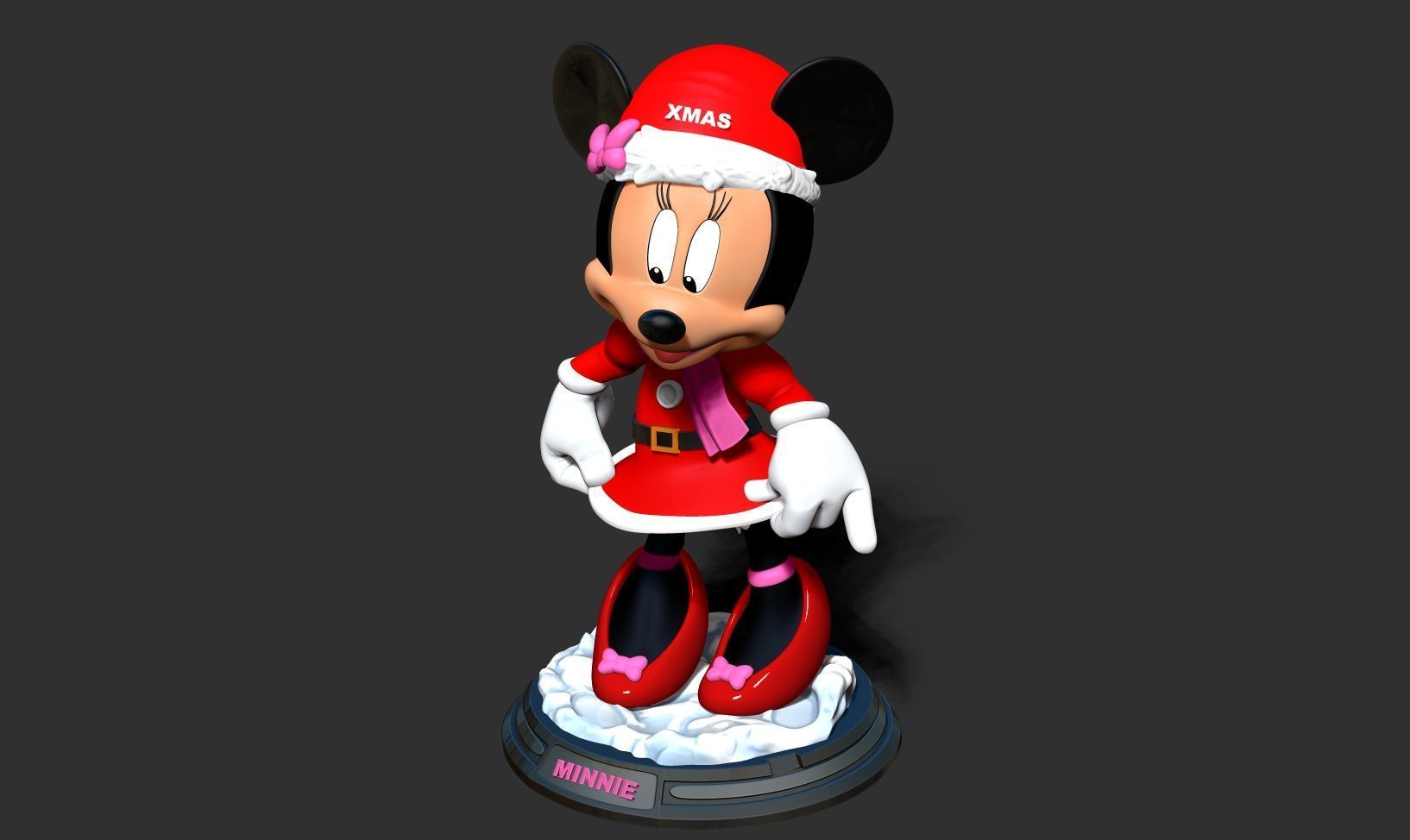Santa Minnie 3D print model_17