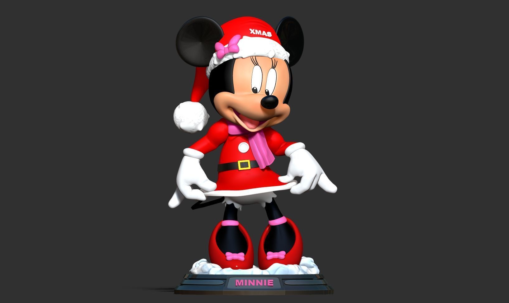 Santa Minnie 3D print model_10