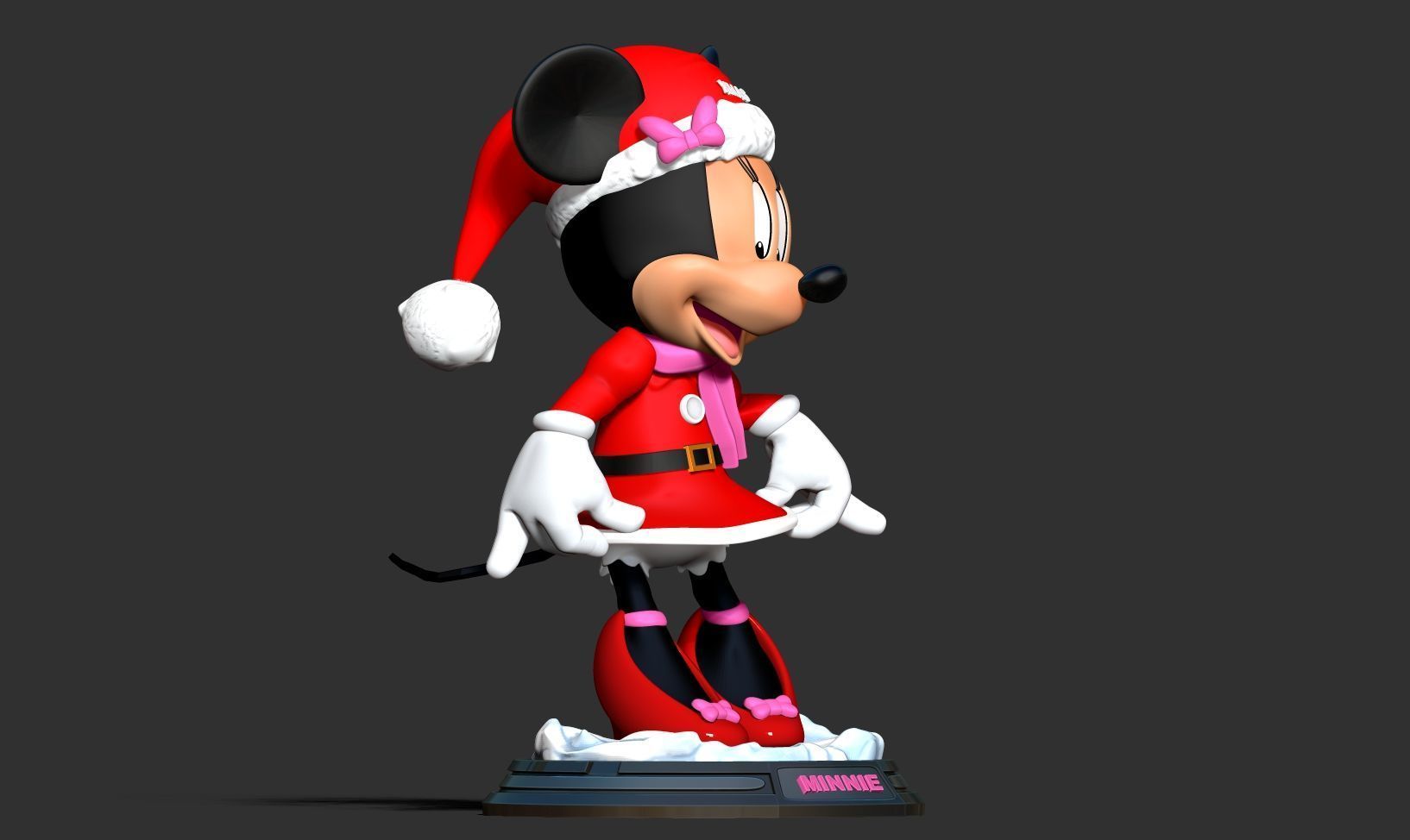 Santa Minnie 3D print model_8