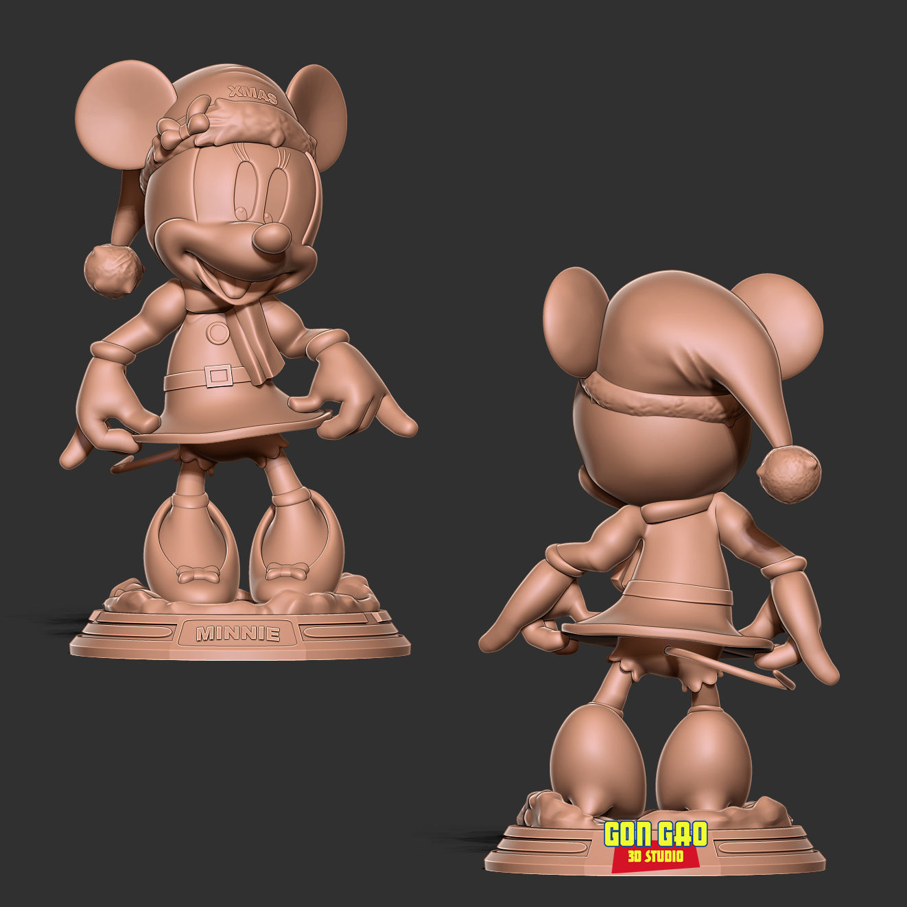 Santa Minnie 3D print model_3
