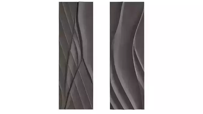 Black Wood Wall Sculpture