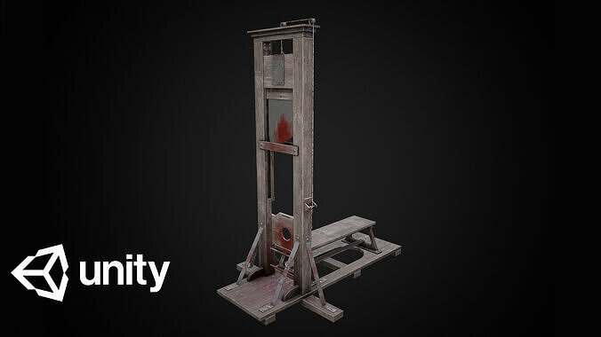  Medieval Guillotine low poly 3d model Low-poly 3D model