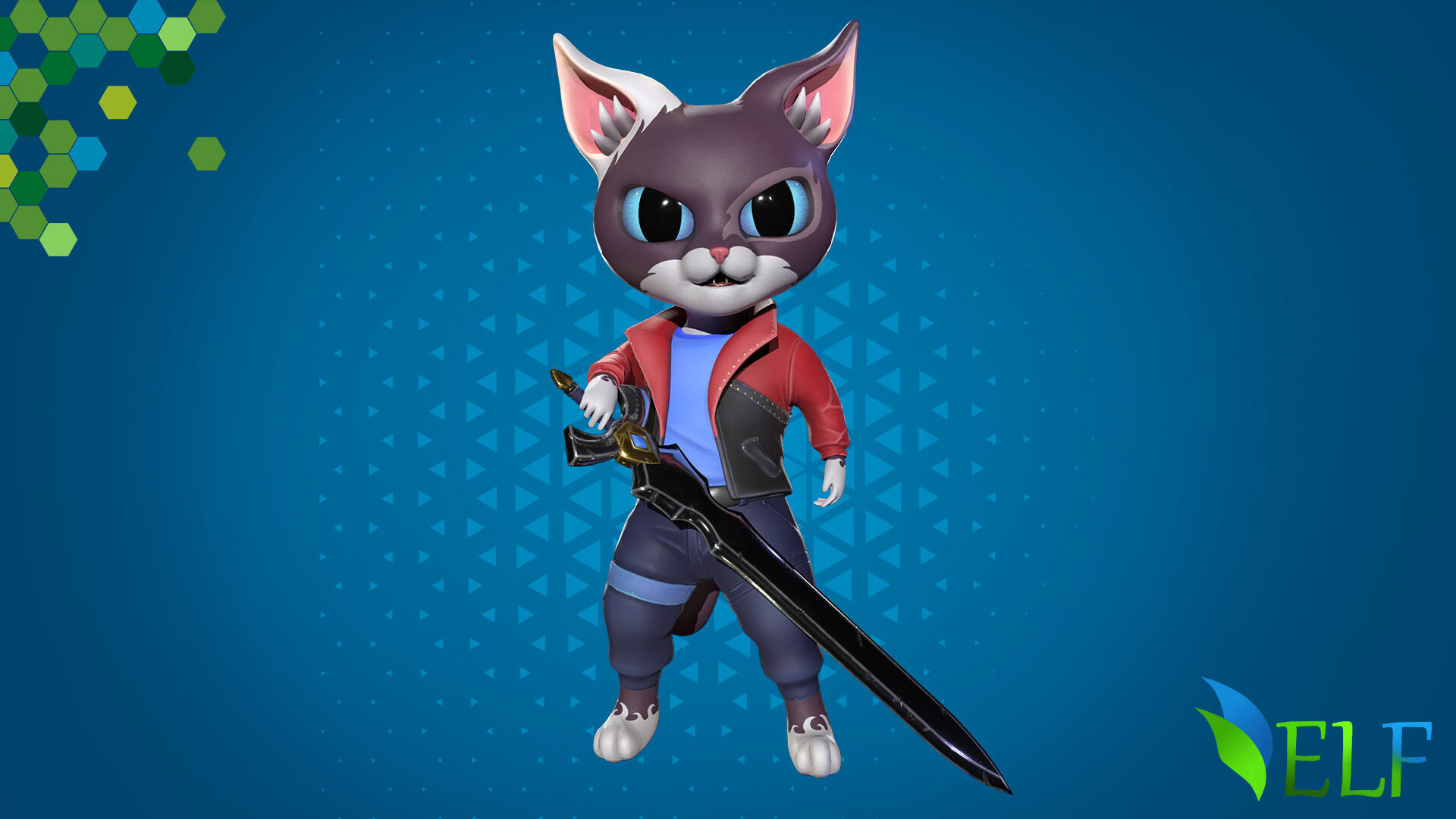 Cat Slayer 003 Low-poly 3D model_5