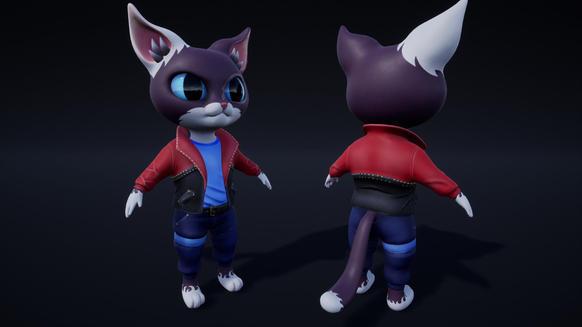 Cat Slayer 003 Low-poly 3D model_15