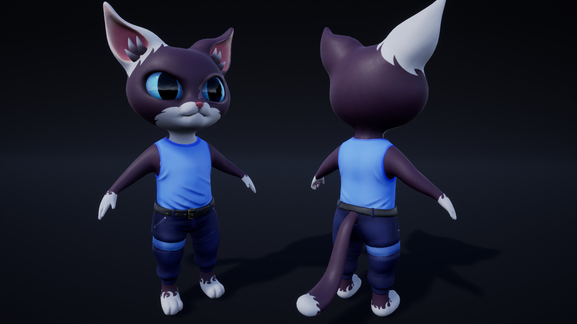 Cat Slayer 003 Low-poly 3D model_16