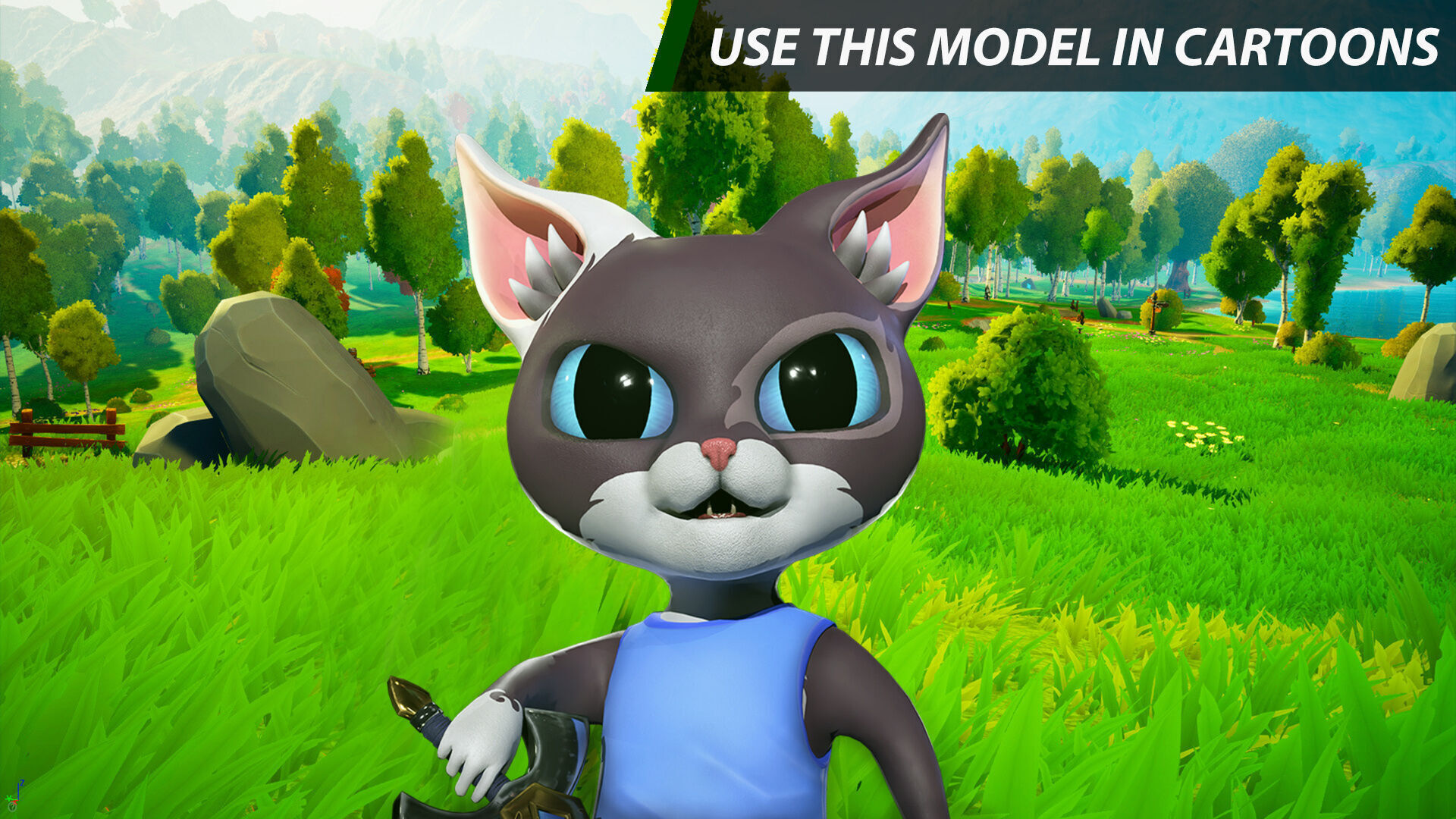 Cat Slayer 003 Low-poly 3D model_13