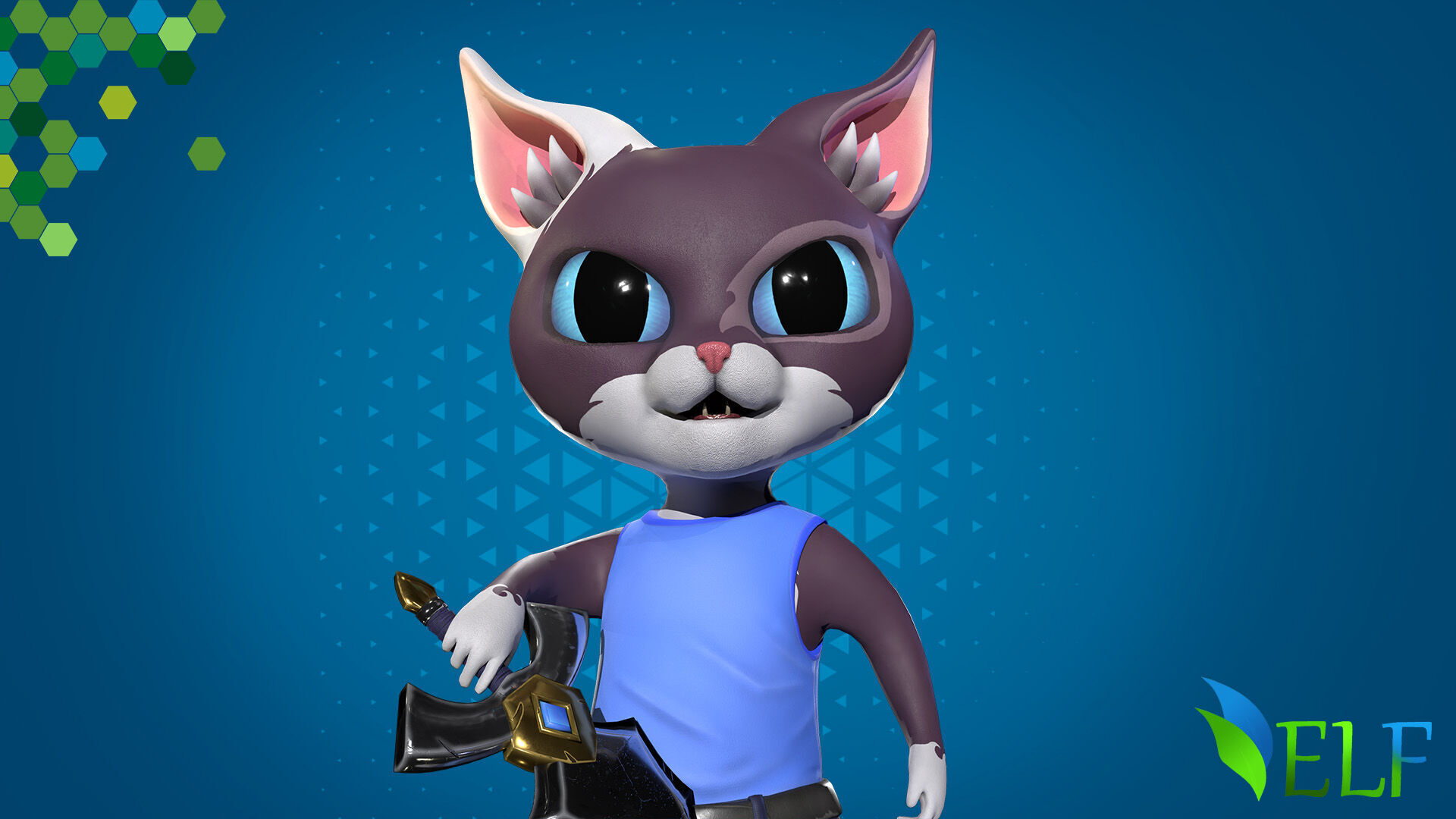 Cat Slayer 003 Low-poly 3D model_10