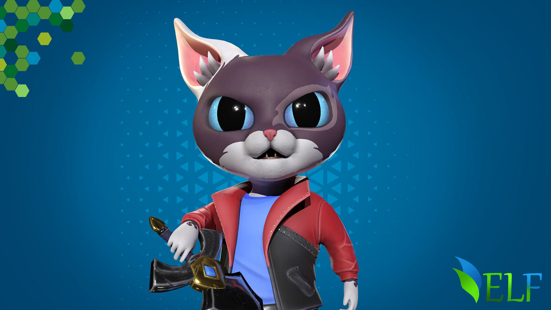 Cat Slayer 003 Low-poly 3D model_9