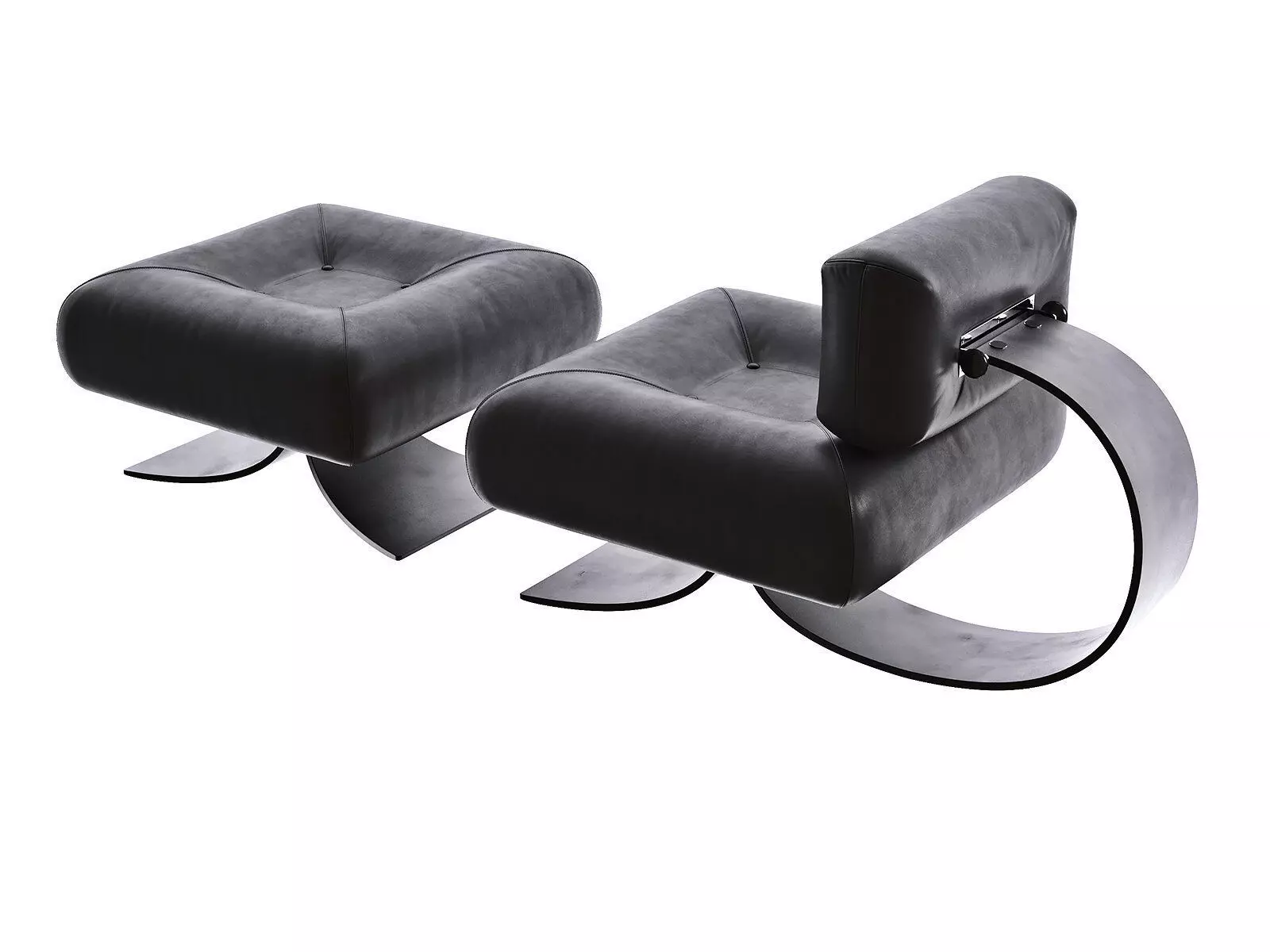 Alta Lounge Chair and Ottoman 3D model
