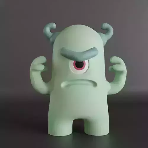 cute monster toy for desk decoration 3D print model