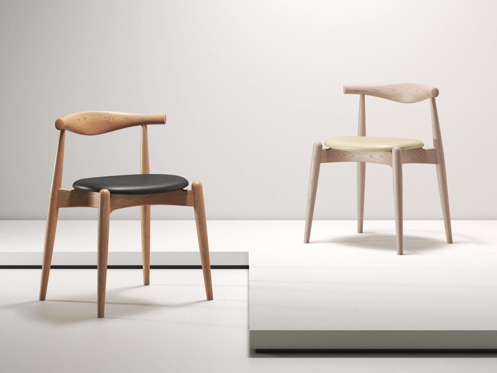 CH20 Elbow Chair 3D model_3