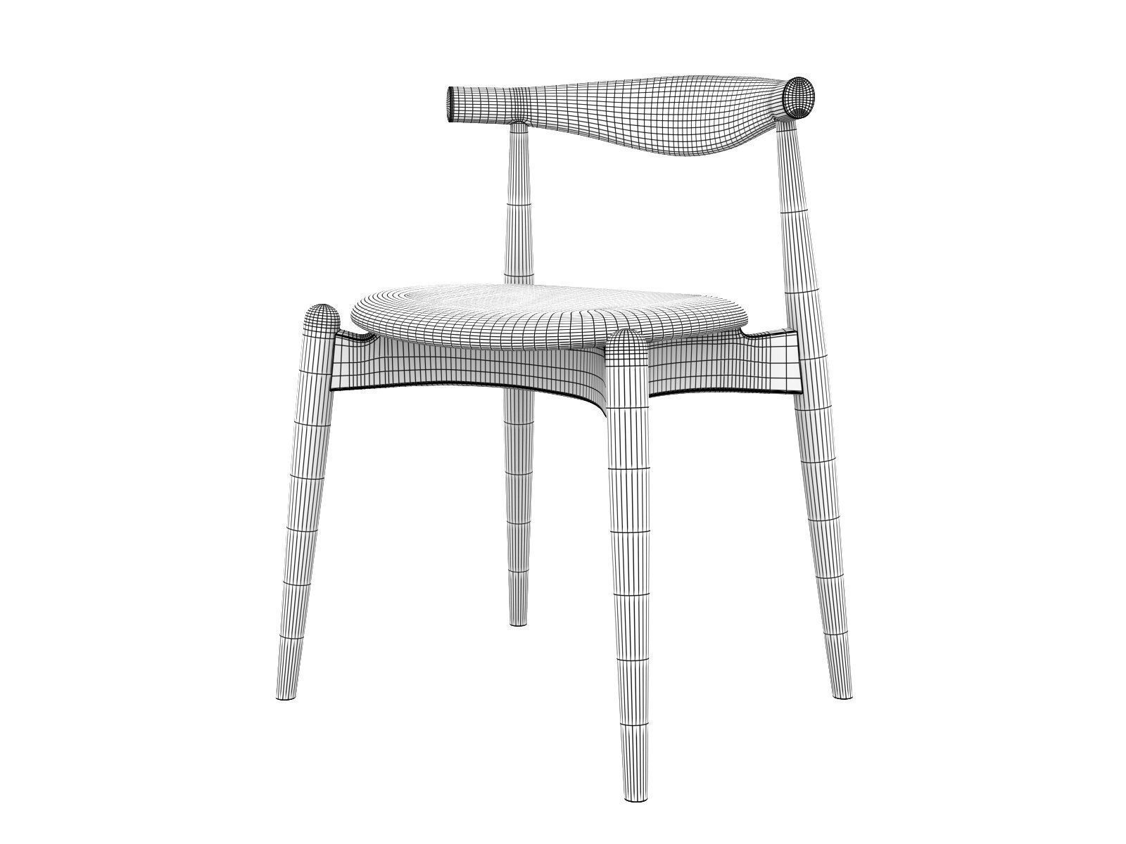 CH20 Elbow Chair 3D model_5